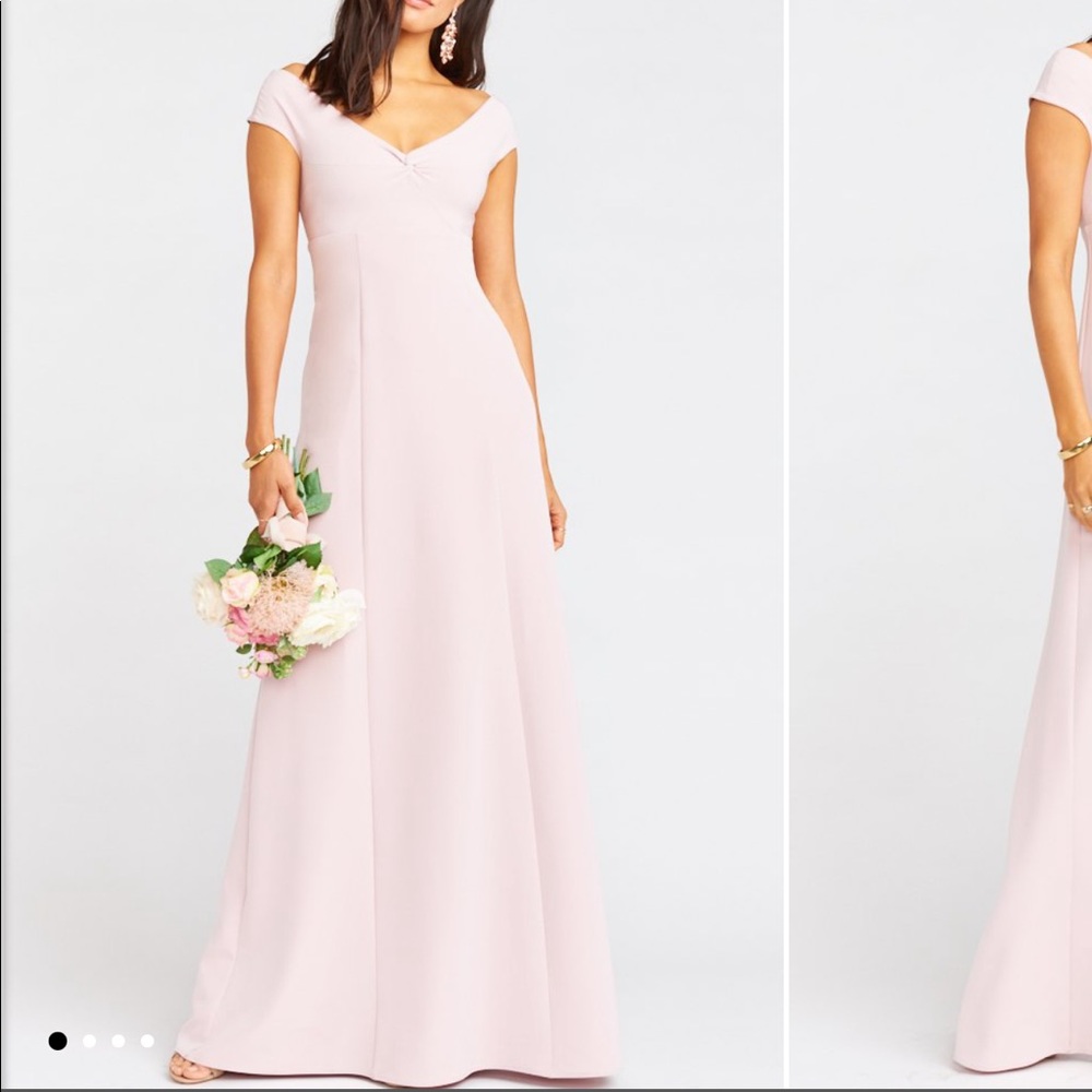 Mumu Zurich Knot Gown in vintage rose crepe